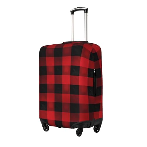 Travel Luggage Cover Anti-Scratch Suitcase Cover Protector Elastic Thicken Luggage Protector Washable Baggage Covers Red Black Buffalo Check Plaid Pattern Suitcase Sleeve Fit 18-32 Inch Luggage Small2