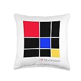 Beauty of Montessori Trinomial Cube-I Heart Montessori Throw Pillow, 16x16, Multicolor