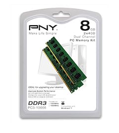Image of PNY 8GB (2x4GB) DDR3 SDRAM 1333MHz (PC3-10600) Desktop Memory (MD8192KD3-1333-NHS-V2)