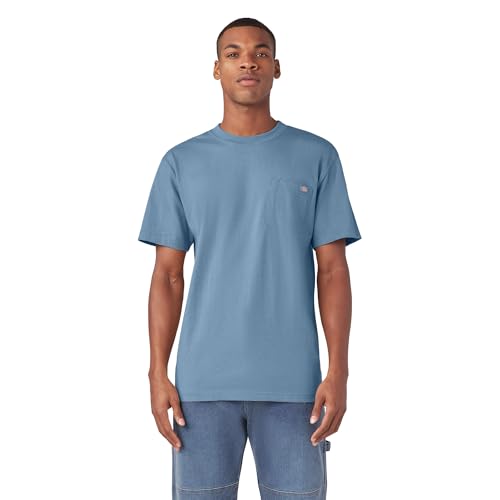 Image of Dickies Men's Short Sleeve Heavyweight Heathered T-Shirt-Discontinued, Blue, Medium