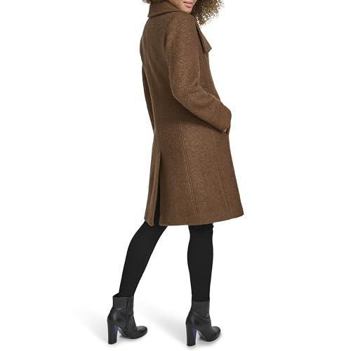 Kenneth Cole Women's Pressed Boucle Wool Coat with Oversized Wing Collar3