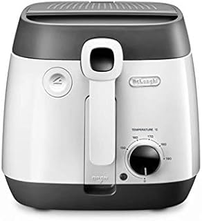 De'Longhi FS6055 2.4 Litre Traditional Deep Fat Fryer, Adjustable Temperature Control, Easy Clean - Dishwasher Safe, Anti-Odour Filter, 1800 W, White