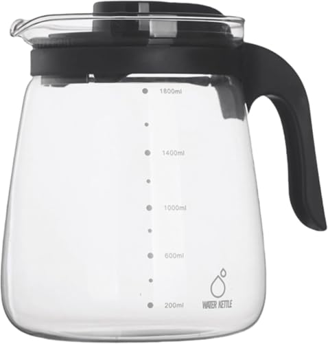 IWEJ �ϔM�K���X�R�[�q�[�T�[�o�[ �n���h�h���b�v�p �X�e�����X�t�B���^�[�t�� 1700ML/2000ML ���ΑΉ� �H���Ή� �������e�B�[�|�b�g (2000ml,�u���b�N)