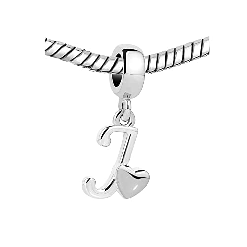 KunBead Initials A-Z Letter Alphabet Love Heart Birthday Dangle Charm Compatible with Pandora Bracelet for Mom Daughter Sister Auntie Grandma Friend Granddaughter2