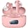 kurdene Wireless Earbuds Bluetooth 5.4, 48H Playtime in-Ear Headphones with 10mm Deep Bass, Digital Display Case, Lightweight Secure Fit for Work, Commute, Gaming, Running, Pink