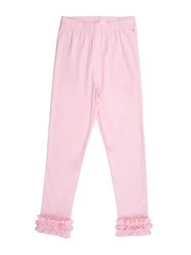 Image of RuffleButts Toddler Girl Merry & Bright Ruffle Leggings - Ankle Leggings | 75% Cotton 23% Spandex 2% Elastane, Breathable Lightweight, Elastic Waistband, Signature Rear Detail To 4T, Machine Washable