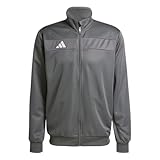 adidas Men's Tiro 25 Essentials Training Soccer Jacket, Grey/White, Large