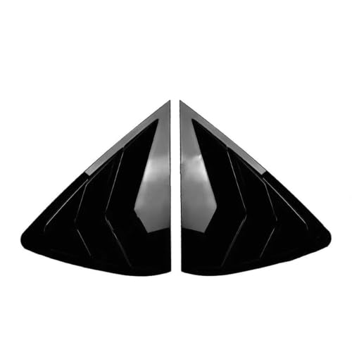 Rejillas de ventana lateral trasera para BMW X6 F16 2015-2019 de plástico negro 2 piezas