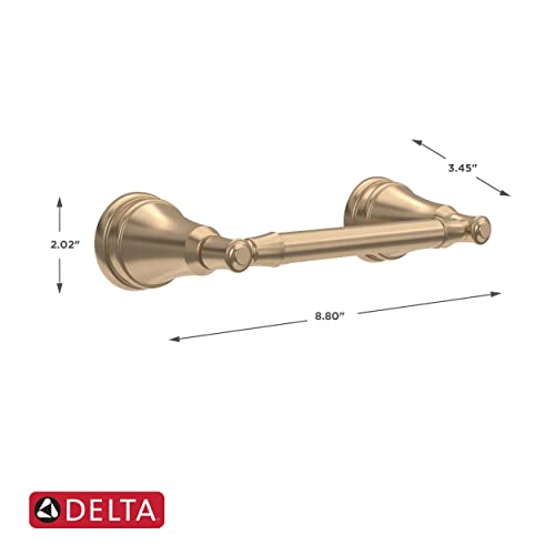 Delta Mylan (1-Pack) Toilet Paper Holder Champagne Bronze Pivoting Tissue Roll Rod, Organization and Storage, Wall Mounteded Gold Bathroom Accessories MYN50-CZ by DELTA - Image 3