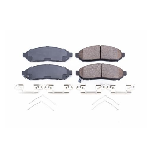 Image of PowerStop Front Brake Pads for Chevrolet City Express 2015-18 |Nissan Frontier 2016-24 |LEAF 2011-14 |NV200 2013-21 - Z17 Ceramic Brake Pads with Installation Hardware, 17-1548