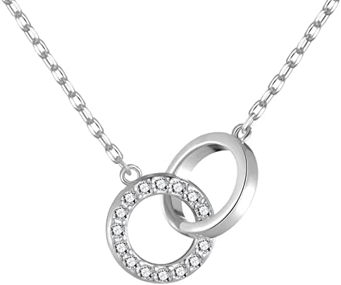 Philip Jones Circle Link Necklace Created with Zircondia® Crystals