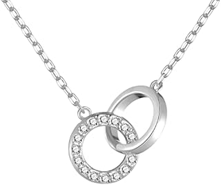 Philip Jones Circle Link Necklace Created with Zircondia® Crystals