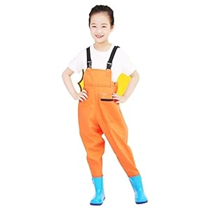 Waders Kleuterschool Buiten Steltlopers Met Zakken, Strand/zee Speelwater Pakken Met Regenlaarzen, 3 Kleuren (Color : Orange, Size : 25/1 piece)