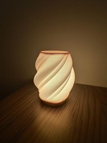 Luminária LED Espiral Decorativa, Design Moderno, 5 Cores, Ilumin...