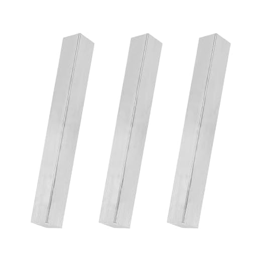 Uxney 6061 Aluminum Flat Bar, 1" x 1" x 8" Rectangle Aluminum Bar Stock, T6511 Solid Mill Stock for Industrial Building, DIY Projects, Metal Crafting and Fabrication（3 Pcs ）