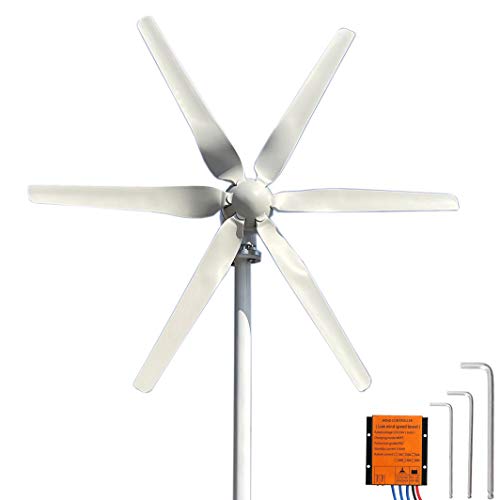 FLTXNY POWER Windkraftanlage Horizontale 800W 48V Windgenerator Kits 6 Blätter Windräder mit MPPT Laderegler Cover