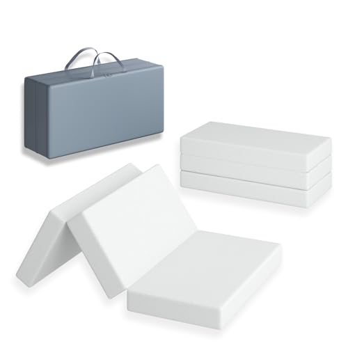 Moonlightfamily 3 inch Trifold 38'x26' Toddler Mattress, Storage Bag Included, Water-Resistant and...