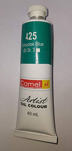 Image of Camlin Ltd Artist Oil Colour 40 ml Pack Of One (Turquoise Blue 425)