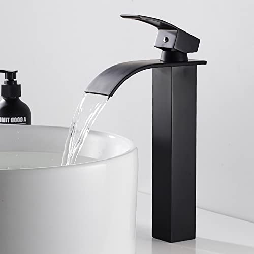 Luminaire de lavabo moderne cascade en laiton noir de haute qualité
