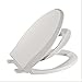 Toilet Seat Elongated White Flat Toilet Seat Cover with Quick Release Easy Clean Hinges, Comfortable Fit for Standard Toilets, Perfect for Home Bathroom Upgrades, Apartments and Guest Restrooms