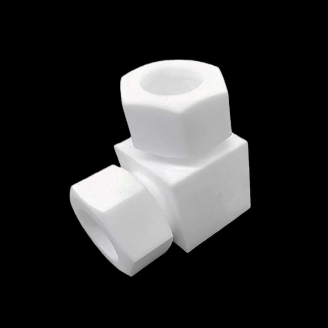 L-Shaped PTFE Elbow Joint 90° Ferrule Adapter(6mm to 12mm)