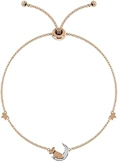 RADLEY Ladies 18ct Rose Gold Plated Sterling Silver Dog On 'moon & stars' Bracelet RYJ3129S
