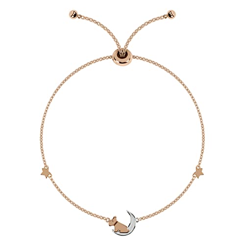 RADLEY Ladies 18ct Rose Gold Plated Sterling Silver Dog On 'moon & stars' Bracelet RYJ3129S