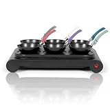 party wok set test VIELSEITIG EINSETZBAR - Du kannst die kleinen Wokpfannen ganz unterschiedlich befüllen. Setze die Pfannen wie ein klassischen Raclette Grill ein oder Gemüse an.