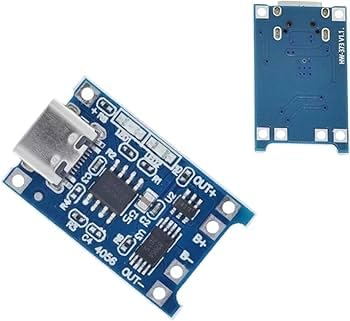Image of TP4056 Type-C 1A Lithium Battery Charging Module with Protection, USB-C Li-ion /Li-Po Charger Board, 5V Input (2)