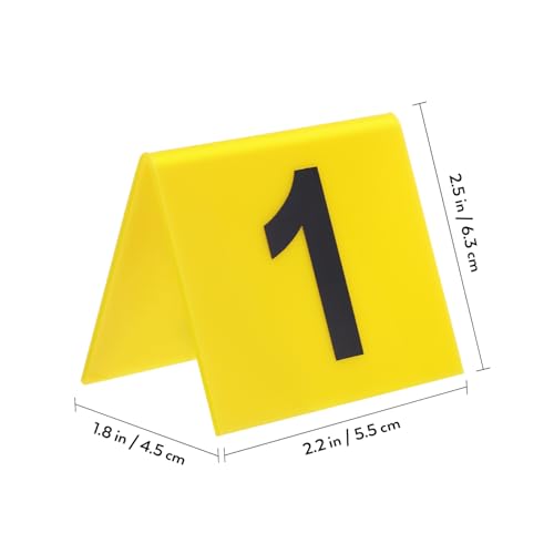 Marqueurs de Numéro de Table Stables pour Balisage et Placement Jaune