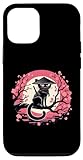 custodia per iphone 14 pro vintage black cat ninja giapponese retro luna gatto ninja lovers