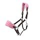 PFIFF 103103 Halfter-Set „Sunny“, 3-teiliges Set aus Halfter, Strick und Fliegenfransen, individuell anpassbar, Braun-Pink, Full