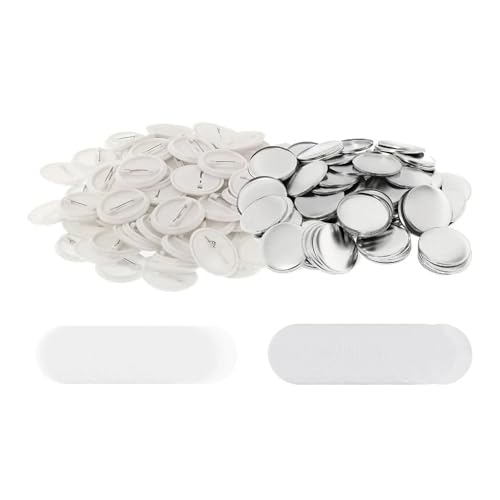 バッジボタンメーカーマシン用 DIY ラウンドバッジ作成用品 素材 プラスチック底タイプ 100個 幅広く応用(37mm)