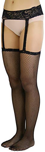 Image of ToBeInStyle Women's Attached Garter Belt Suspender Nylon Stocking Pantyhose