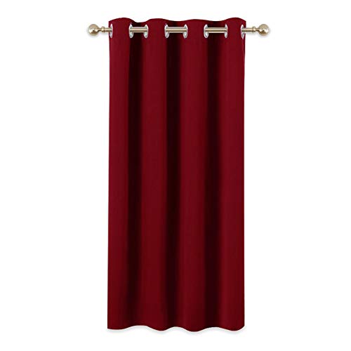 PONY DANCE Cortina Moderna Termicas Aislantes - (An 132 x Al 137 cm, Rojo) Decoracion Hogar para Ventana Habitacion, 1 Pieza
