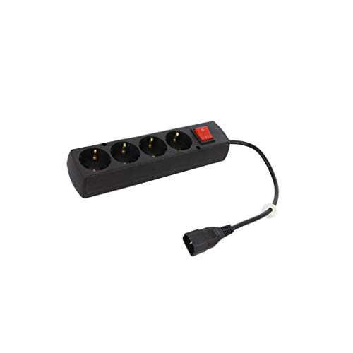 Câble IEC C14 mâle vers CEE 7/3 femelle de 0,3m avec interrupteur JON PS-PCU470SWS/0.3