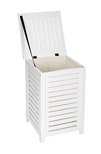 WENKO Cesto per la biancheria Oslo, Legno, 45 x 65...