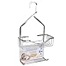 Estantería de baño con Ventosa y 2 Niveles, estantes de Ducha para Colgar Pared, Organizador Ducha de Aluminio con 2 bandejas sin Necesidad de taladrar, Muebles de baño (Gris Cromo)