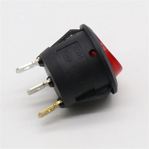 Interruptor basculante KCD3 circular de 2 posiciones con luz piloto T85 para barcos y paneles 3