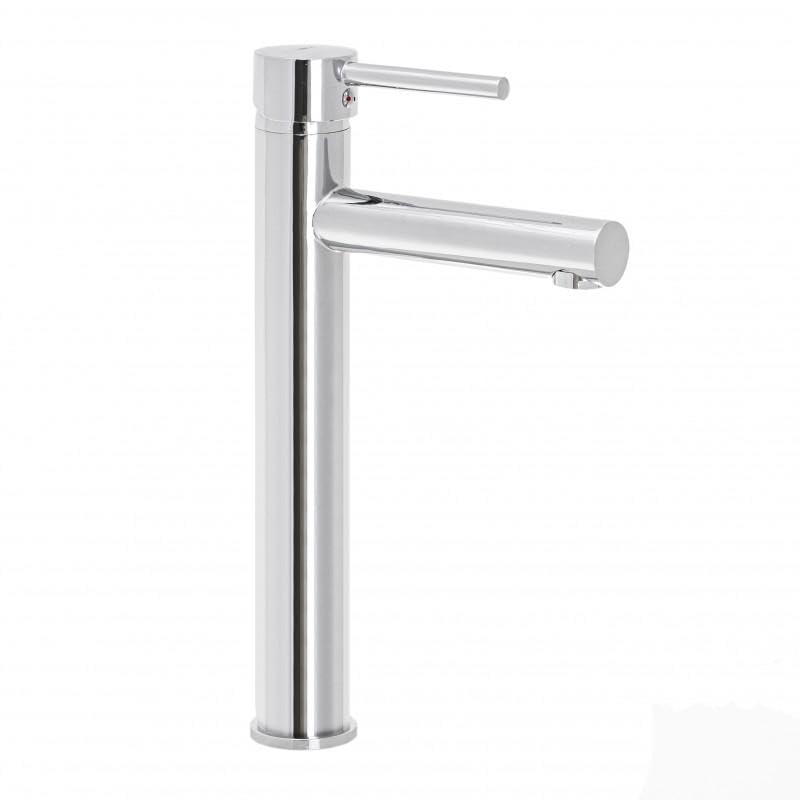 Kran łazienkowy - bateria umywalkowa z wylewką 14 cm - armatura łazienkowa z regulatorem strumienia - stojąca bateria mieszakowa - bateria łazienkowa do umywalki - wysokość 30,5 cm - chrom