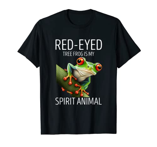 Rainforest Anphibian Red Eyed Tree Frog Spirit Animal Camiseta