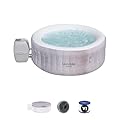 Bestway SaluSpa Cancun AirJet 2 to 4 Person Inflatable Hot Tub, 71 x 26 Inch Round Portable Outdoor Spa with 120 Soothing Jets and Cover, Gray