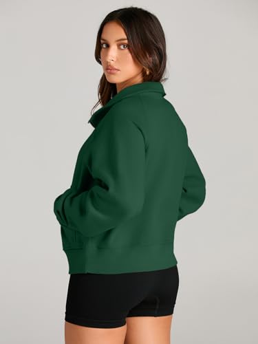 Image of AUTOMET Womens Sweatshirts Half Zip Cropped Pullover Fleece Quarter Zipper Hoodies 2026 Fall Fashion Outfits Clothes