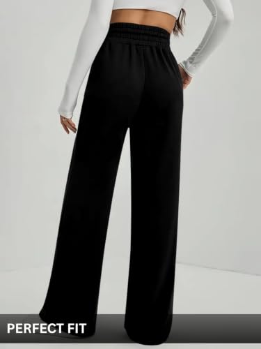 Image of Leriya Fashion Trousers for Woman | Womens High Rise High Waist Flared Korean Style |Joggers for Woman's| Track Pants for Women's Elegant for College & Events (Available in Plus Size)
