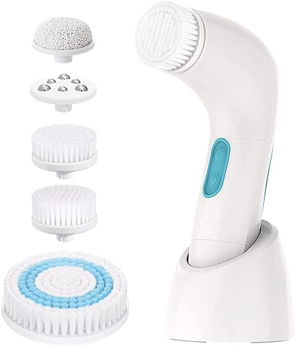 Elektrische Körperbürste Mit Langem Griff – Peeling Für Gesicht & Körper, Wasserfest, 12000 U/min
