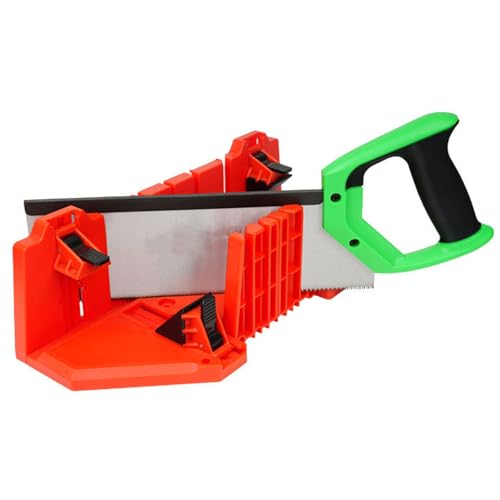 rflaueo 1pc High Impact Plastic Miter Box 3 Way Action Hacksaw Miter Box for Woodworking(U267-1)