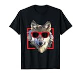 Funny Present Wolf in Retro Sunglass Frame