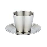 Kaffeetasse, Getränkeflaschen, Reisetasse, Edelstahl, Thermo-Kaffeebecher, Cappuccino, Latte, Trinkbecher, Untertasse, Set