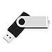 KEXIN 100 Pack 1GB USB Flash Drive Bulk Pack Thumb Drive Bundle USB Drives Jump Drive USB Stick 1 GB Swivel Design Memory Stick Black