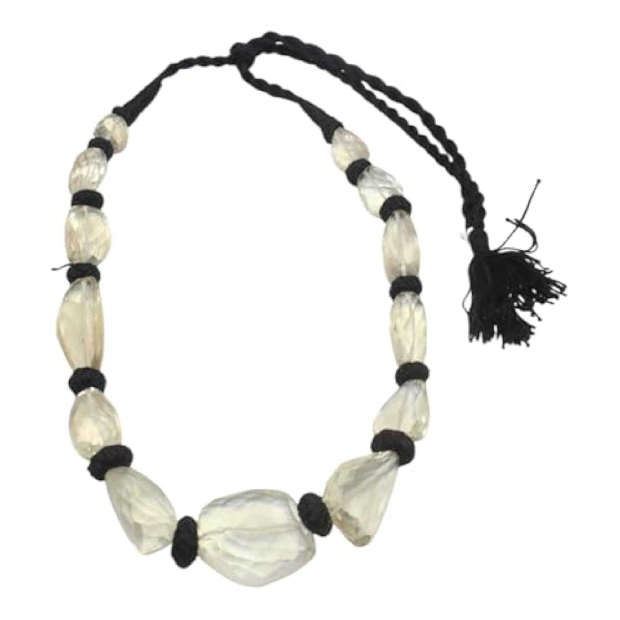 Natural Golden Topaz Gemstone Bead Necklace, Adjustable